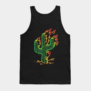 flaming cactus (colour) Tank Top